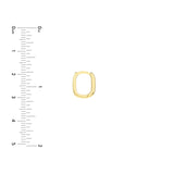 14K Gold Channel Hoop Diamond Earrings