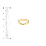 14K Gold Chevron V Diamond Band