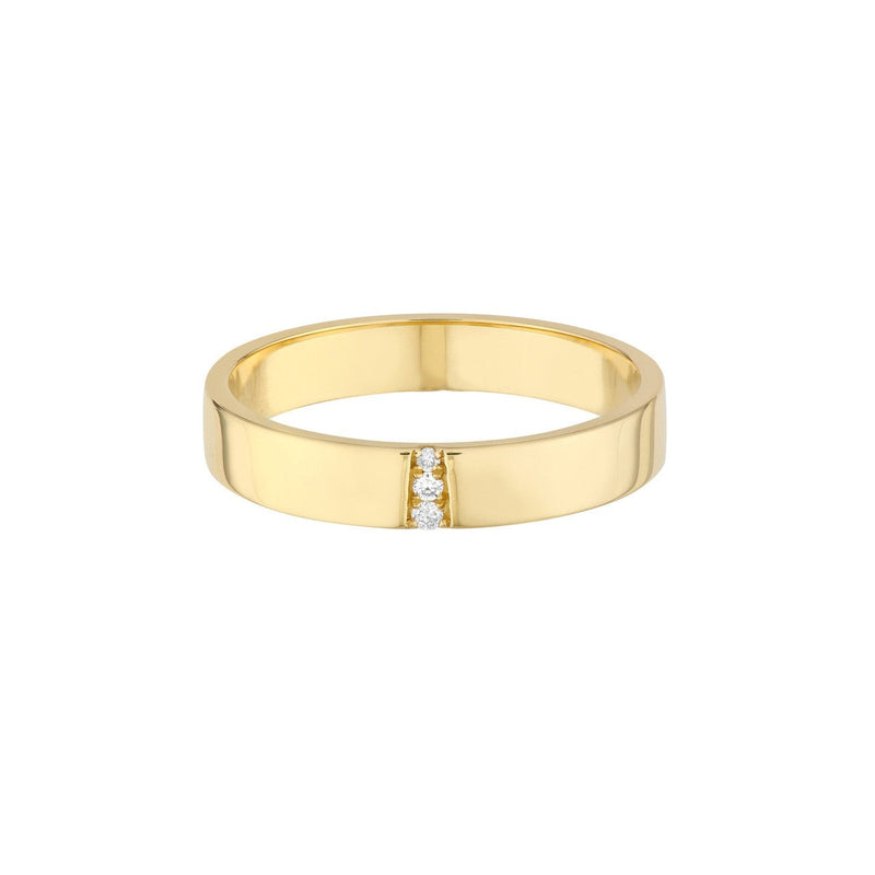 14K Gold Trio Diamond Band