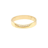 14K Gold Curved Side Diamond Band