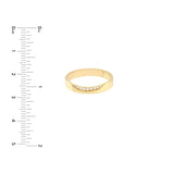 14K Gold Curved Side Diamond Band