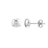 14K Gold Cushion Pebble Stud Earrings
