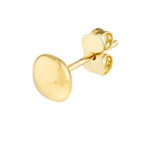 14K Gold Cushion Pebble Stud Earrings