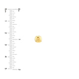 14K Gold Cushion Pebble Stud Earrings