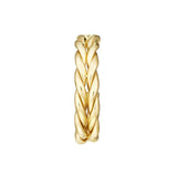 14K Gold Braided J Hoop Earrings