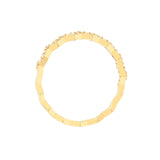 14K Gold Halfway Zig Zag Diamond Ring