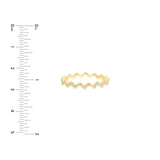 14K Gold Halfway Zig Zag Diamond Ring