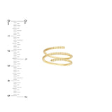 14K Gold Ribbed Wrap Band