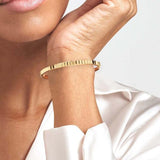 14K Gold Fluted Bangle