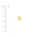 14K Gold Sea Turtle Stud Earrings