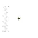 14K Gold Black Enamel Cross Stud Earrings