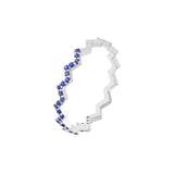 14K Gold Zig Zag Sapphire Band