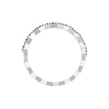 14K Gold Zig Zag Sapphire Band