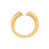 14K Gold Split Heart Diamond Cut Band