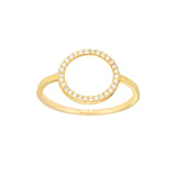 14K Gold Open Diamond Circle Ring