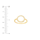 14K Gold Open Diamond Circle Ring