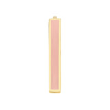 14K Gold Light Pink Enamel Huggie Earrings