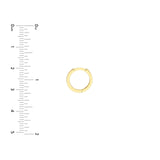 14K Gold Light Pink Enamel Huggie Earrings