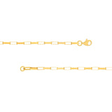 14K Gold Long Link Box Chain Bracelet