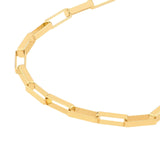 14K Gold Long Link Box Chain Bracelet