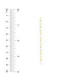 14K Gold Long Box Dangle Earrings