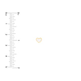 14K Gold White Enamel Heart Stud Earrings