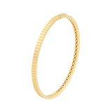 14K Gold Fluted Hinge Bangle Bracelet