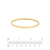 14K Gold Fluted Hinge Bangle Bracelet