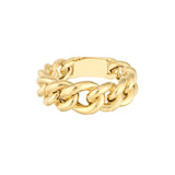 14K Gold Graduated Curb Link Band