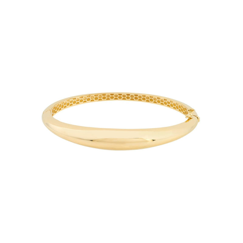 14K Gold Domed Bangle
