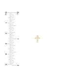 14K Gold Mini Diamond Cross Stud Earrings