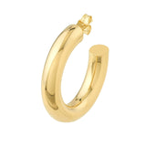 14K Gold 6MM Polished Hoop Earrings