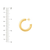 14K Gold 6MM Polished Hoop Earrings