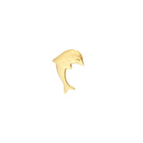 14K Gold Dolphin Stud Earrings