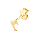 14K Gold Dolphin Stud Earrings