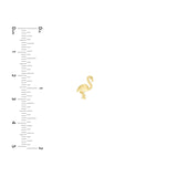 14K Gold Flamingo Stud Earrings