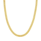 14K Gold Flat Curb Chain Necklace