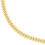 14K Gold Flat Curb Chain Necklace