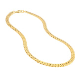 14K Gold Flat Curb Chain Necklace