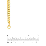 14K Gold Flat Curb Chain Necklace