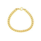 14K Gold Flat Curb Chain Bracelet