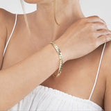 14K Gold Flat Curb Chain Bracelet