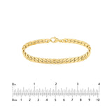 14K Gold Flat Curb Chain Bracelet