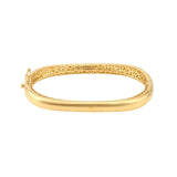 14K Gold Polished Semi Round Bangle