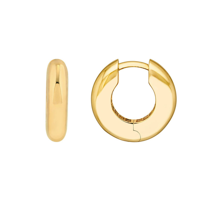 14K Gold Polished Hoop Earrings