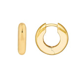 14K Gold Polished Hoop Earrings