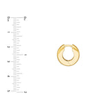 14K Gold Polished Hoop Earrings