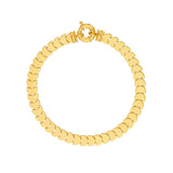 14K Gold Crescent Link Bracelet