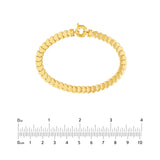 14K Gold Crescent Link Bracelet