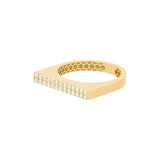 14K Gold Diamond Bar Ring